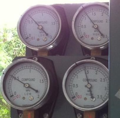 Hitachi schroefcompressor reserveonderdeel drukmeter